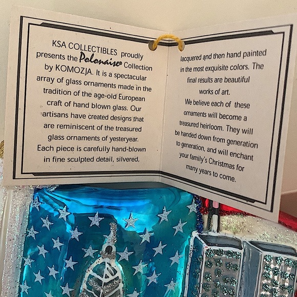 NEW KURT ADLER POLONAISE STARS & STRIPES Christmas ornament  FLAG USA AP 1479 - Picture 5 of 8